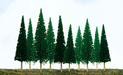 JTT 92003 Pine Trees 4" to 6" Scenic HO Scale, 24 Pack