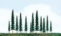 JTT 92011 Conifer Trees 4" to 6" Scenic HO Scale, 24 Pack