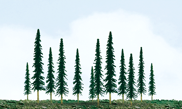 JTT 92011 Conifer Trees 4" to 6" Scenic HO Scale, 24 Pack