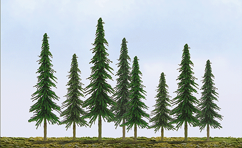 JTT 92027 Spurce Trees 4" to 6" Scenic HO Scale, 24 Pack