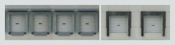 Walthers Cornerstone 933-4070 HO Scale Modern Truck and Railroad Warehouse Dock Roll up Doors