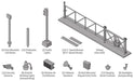Walthers Cornerstone 933-4074 HO Scale Security Details for Industrial Buildings