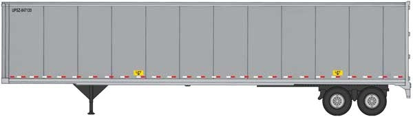 Walthers SceneMaster 949-2255 HO Scale 48' Stoughton Trailer United Parcel Service UPSZ Gray 2-Pack