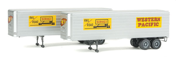 Walthers SceneMaster 949-2419 HO Scale 35' Fluted-Side Trailer 2-Pack Western Pacific WP