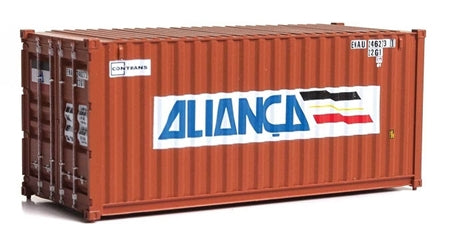 Walthers SceneMaster 949-8069 HO Scale 20' Corrugated Intermodal Container Alianca