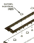Athearn 19055 HO Scale ACF Covered Hopper Individual Hatch - Colors Vary