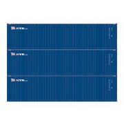 Athearn 27049 HO Scale 40' High Cube Container NYK 3 Pack