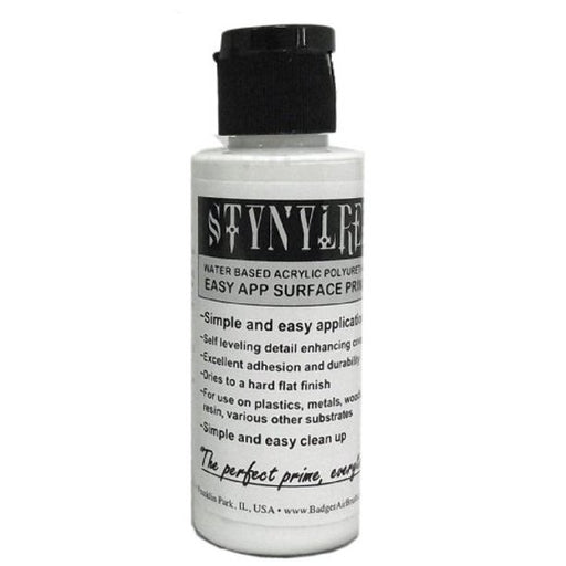 Badger SNR-201 Stynylrez Acrylic Primer 2oz for MODELFlex Acrylic Paint White