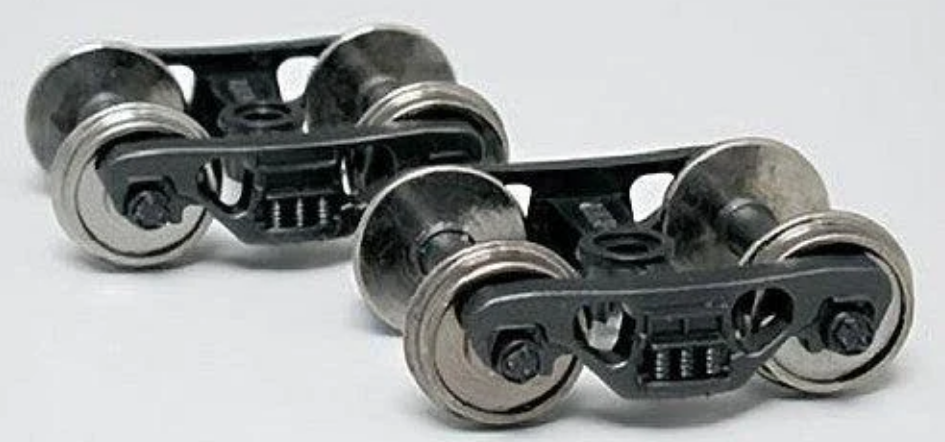 Custom Finishing T218 HO Scale 100 Ton Roller Bearing Truck Kit Sprung