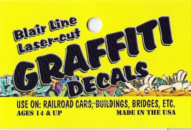 Blair Line 1229 N Scale Modern "Tagger" Graffiti Decals Set #29 Heat/TCI