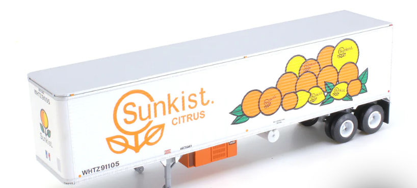 Trainworx 80255-02 HO Scale 40' Corrugated Reefer Trailer Sunkist #2