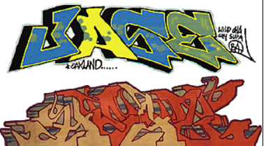 Blair Line 1238 N Scale Modern "Tagger" Graffiti Decals Set #38 Jase/Sketch