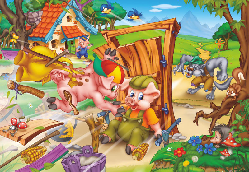 D-Toys 60488 (41-07636) Three Little Pigs Sticks 240 Piece Jigsaw Puzzle