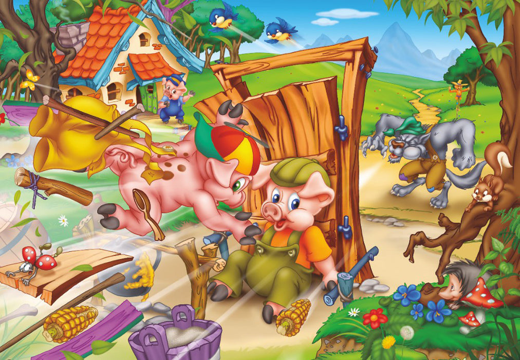 D-Toys 60488 (41-07636) Three Little Pigs Sticks 240 Piece Jigsaw Puzzle