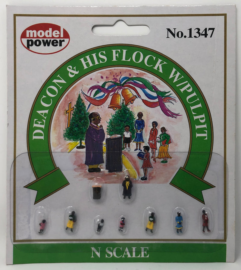 Model Power 1347 N Scale Deacon & His Flock Figures 9 Pack