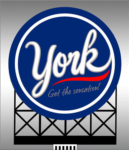 Micro Structures 443852 York Peppermint Pattie Girl Animated Neon Billboard (Small HO and N)