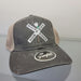 White Rose Hobbies WRH Logo Outdoor Cap PNY100M Ponytail Mesh Back Ladies Hat - Black/Tea