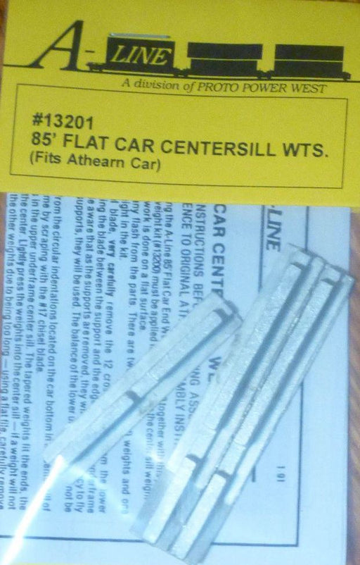 A-Line 13201 Metal Weights for Athearn 85' Flatcar A-Line 13201 Metal Weights for Athearn 85' Flatcar