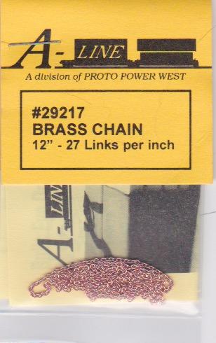 A-Line 29217 12" Brass Chain 27 Links Per Inch