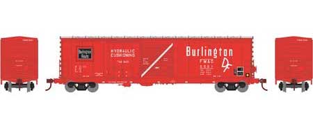 Athearn 89325 HO Scale 50' Combo Door Boxcar Burlington FW&D 5001