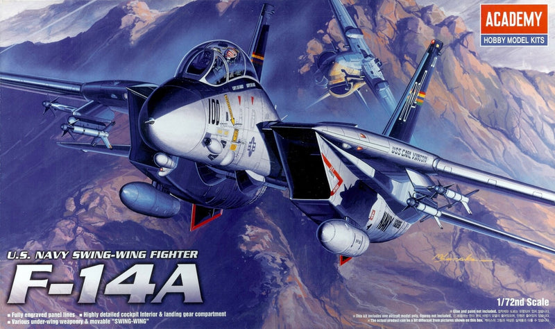 ACADEMY 12471 1/72 F14A Tomcat USN Fighter Model Kit