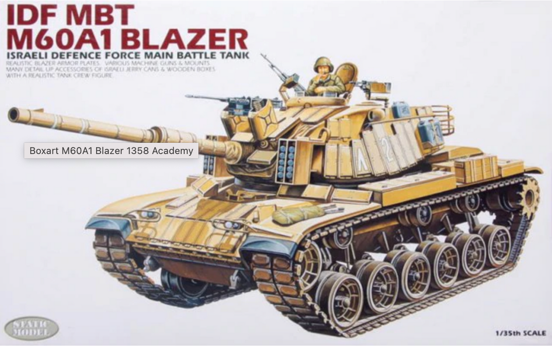 ACADEMY 1358 1/35 IDF MBT M60A1 Blazer Israeli Defense Force Main Battle Tank