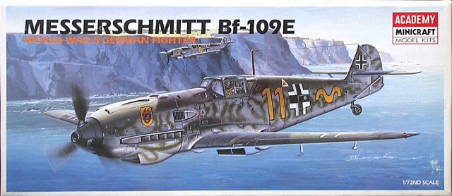 Academy Minicraft Models 1668 1/72 Messerschmitt Bf-109E WWII German Fighter - NOS