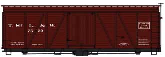 Accurail 1166 HO Scale 36' Fowler Wood Boxcar Toledo St. Louis & Western TStL&W 7539