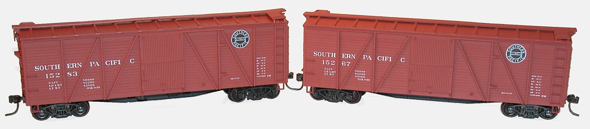 Accurail 1218 HO Scale 40' Wood Boxcar Kit Southern Pacific SP 2 Pack - NOS