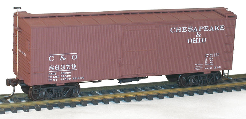 Accurail 1403 HO Scale 36' Double Sheathed Boxcar Kit Chesapeake & Ohio C&O 86379 - NOS