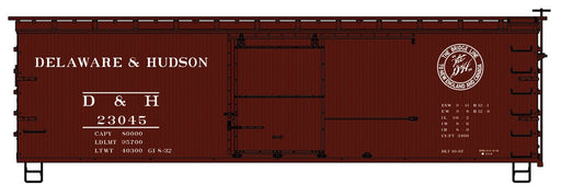 Accurail 1410 HO Scale 40' USRA Wood Double Sheathed Boxcar Delaware & Hudson Kit