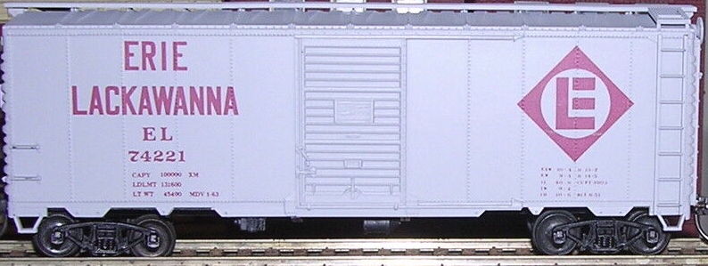Accurail 1522 HO Scale 40' AAR Steel Boxcar Kit Erie Lackawanna EL - NOS