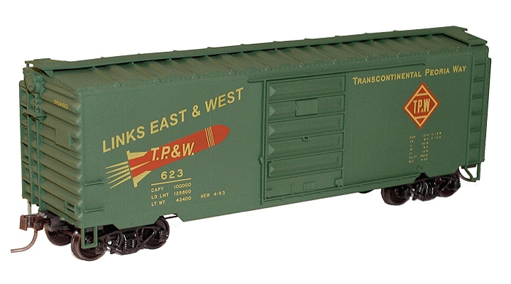 Accurail 15931 HO Scale 40' PS1  Boxcar Kit Toledo Peoria & Western TP&W 623 - NOS