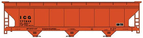 Accurail 20742 HO ACF 3-Bay Covered Hopper Illinois Central Gulf ICG 777845 Kit