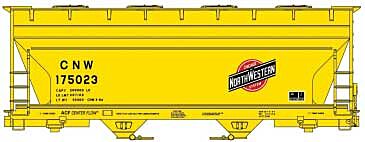 Accurail 2201 HO ACF 2-Bay Covered Hopper Chicago & North Western "Yellow" CNW 175023 Kit