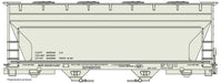 Accurail 2296 HO ACF 2-Bay Covered Hopper Gray Data Only Kit