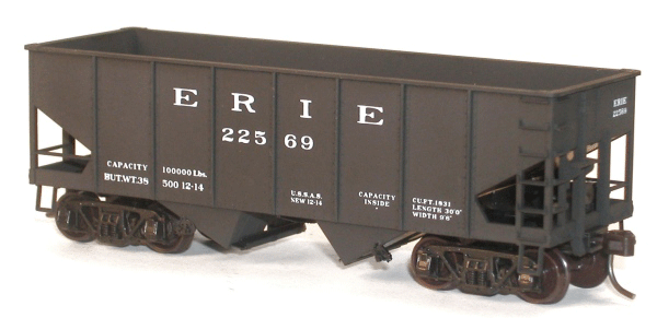 Accurail 2418 HO Scale 55 Ton 2 Bay Open Hopper Kit Erie - NOS