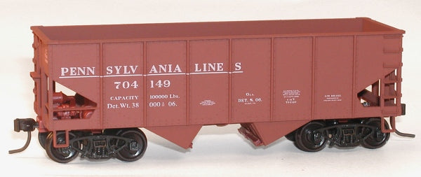 Accurail 2422 HO Scale 55 Ton 2 Bay Hopper Kit Pennsylvania Line - NOS