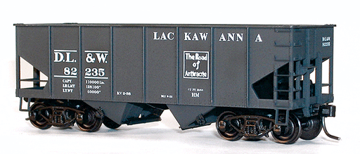 Accurail 2555 HO Scale 55 Ton 2 Bay Open Hopper Kit Lackawanna DL&W - NOS