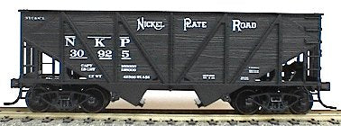 Accurail 2705 HO Scale Wood Side 2 Bay Open Hopper Kit Nickel Plate Road NKP - NOS