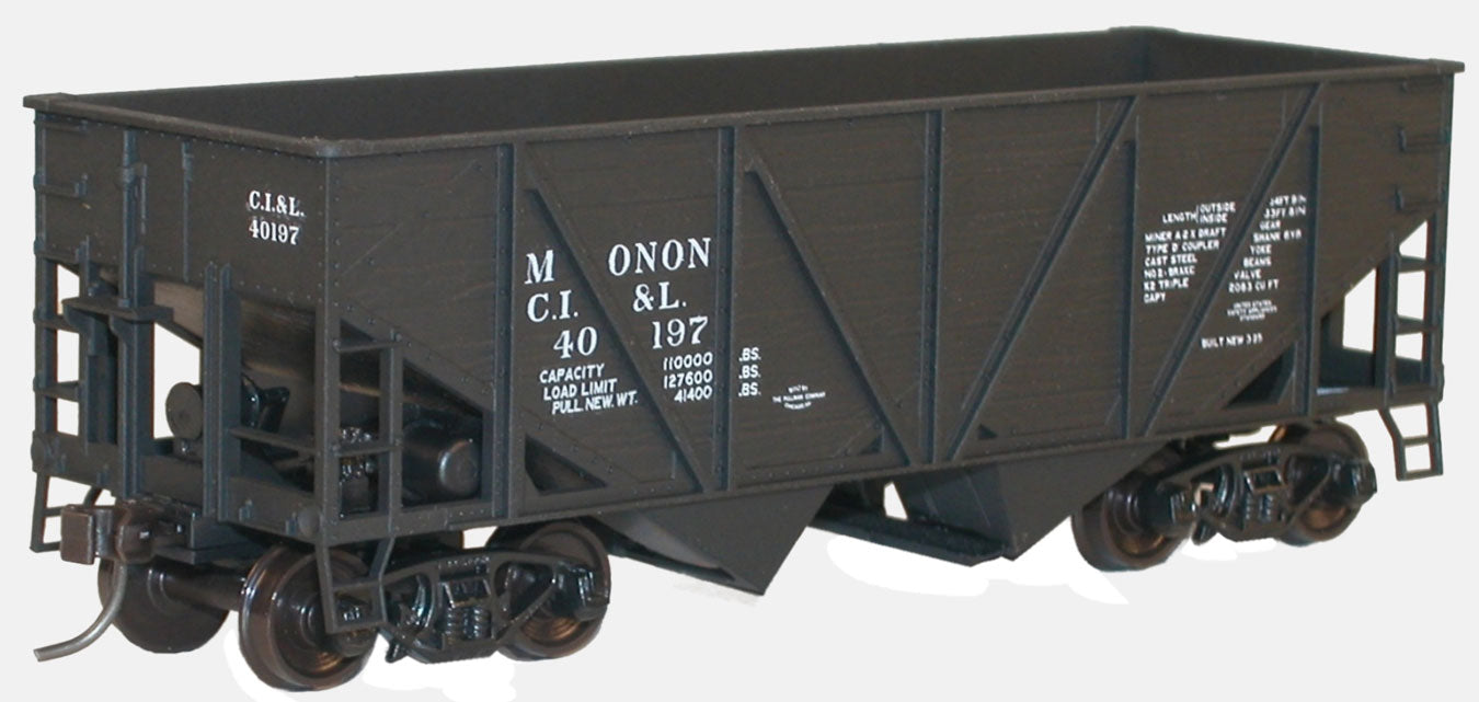 Accurail 27131 HO Scale Wood Side 2 Bay Open Hopper Kit Monon CIL - NOS