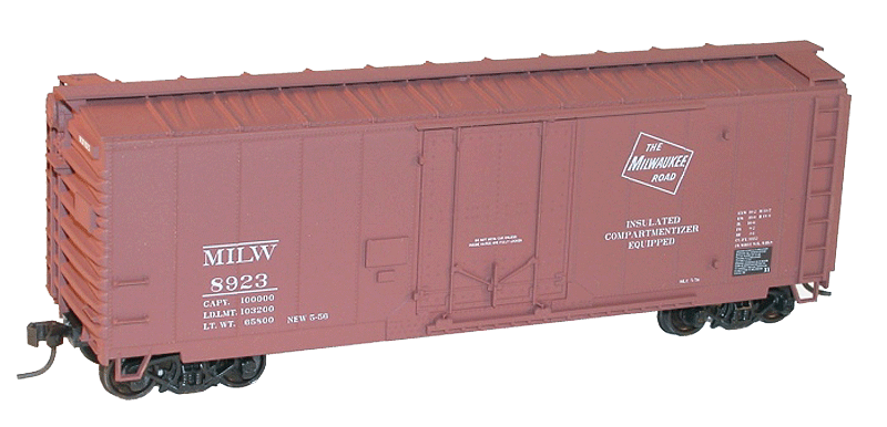 Accurail 3124 HO Scale 40' Plug Boxcar Kit Milwaukee Road MILW - NOS