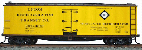 Accurail 3384 HO Scale 40' Wood Reefer Kit ERIE URTX - NOS
