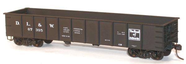 Accurail 3737 HO Scale 41' AAR Steel Gondola Kit Lackawanna DL&W - NOS