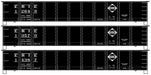 Accurail 37554 HO Scale 41' AAR Steel Gondola Kit 3 Pack Erie - NOS