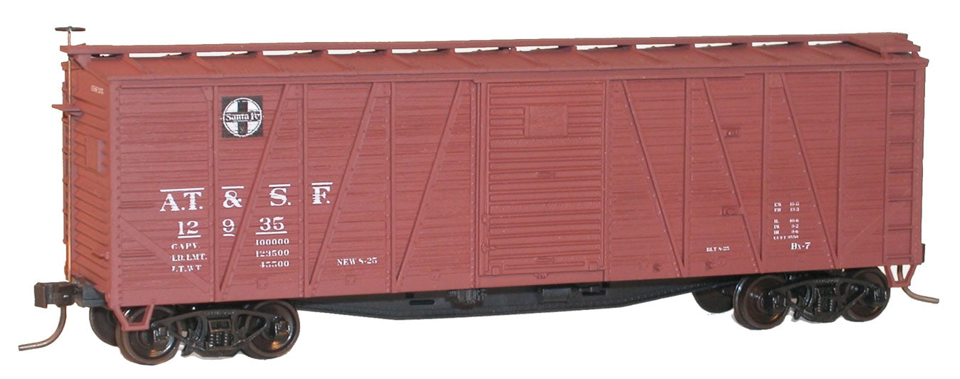 Accurail 45012 HO Scale 40' Outside Braced Boxcar Kit Santa Fe ATSF - NOS