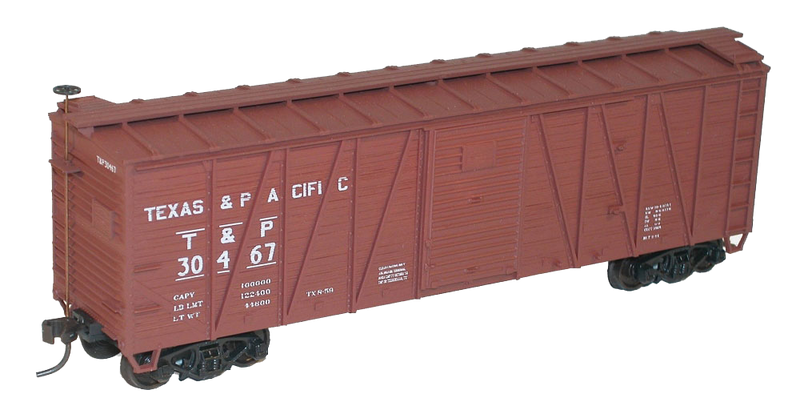 Accurail 4512 HO Scale 40' Outside Braced Boxcar Kit Texas & Pacific T&P - NOS