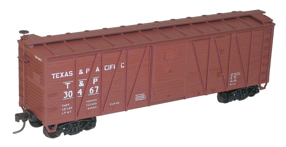 Accurail 4512 HO Scale 40' Outside Braced Boxcar Kit Texas & Pacific T&P - NOS