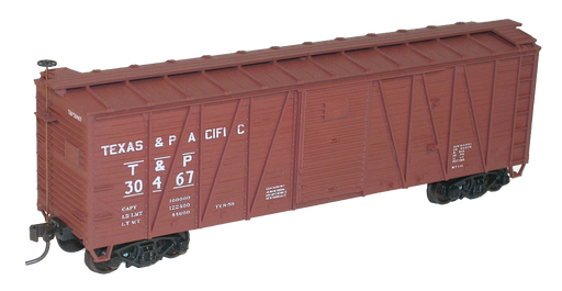 Accurail 4512 HO Scale 40' Outside Braced Boxcar Kit Texas & Pacific T&P - NOS