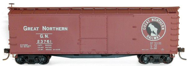 Accurail 46044 HO Scale 40' Double Sheathed Wood Boxcar Kit Great Northern GN - NOS